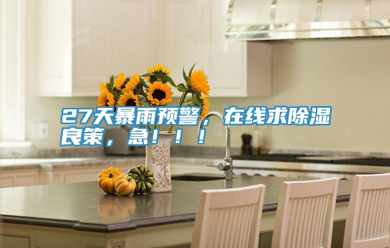 27天暴雨預(yù)警，在線求除濕良策，急?。?！