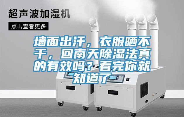 墻面出汗，衣服曬不干，回南天除濕法真的有效嗎？看完你就知道了