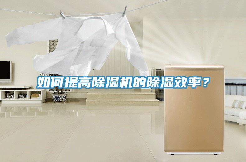 如何提高除濕機的除濕效率？
