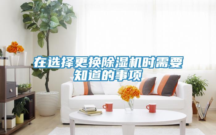 在選擇更換除濕機(jī)時需要知道的事項(xiàng)