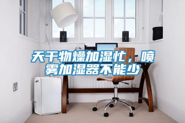 天干物燥加濕忙，噴霧加濕器不能少