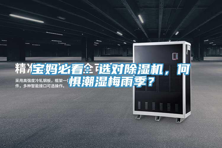 寶媽必看：選對除濕機，何懼潮濕梅雨季？