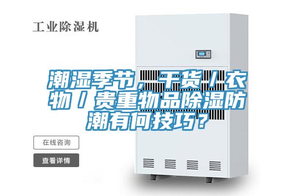 潮濕季節(jié)，干貨／衣物／貴重物品除濕防潮有何技巧？