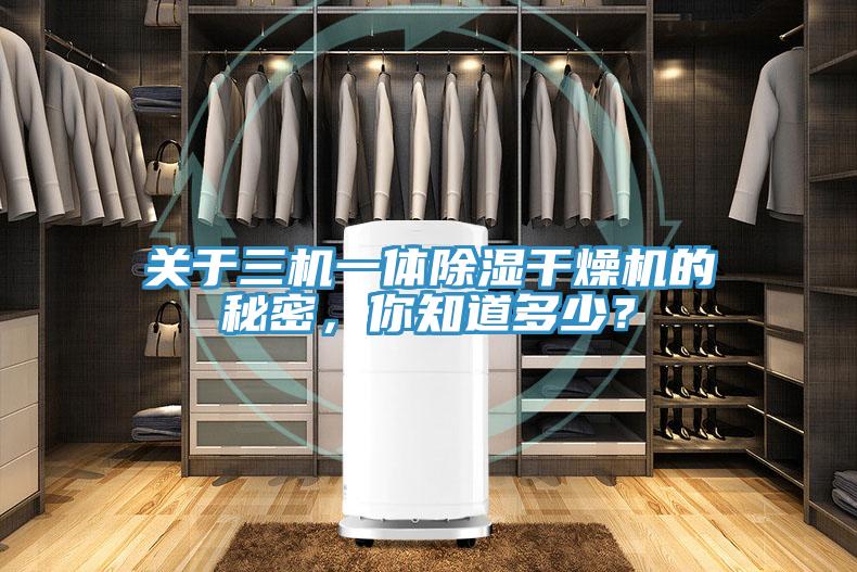 關(guān)于三機(jī)一體除濕干燥機(jī)的秘密，你知道多少？