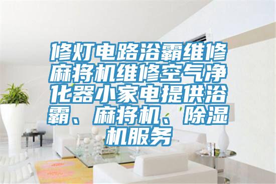 修燈電路浴霸維修麻將機(jī)維修空氣凈化器小家電提供浴霸、麻將機(jī)、除濕機(jī)服務(wù)