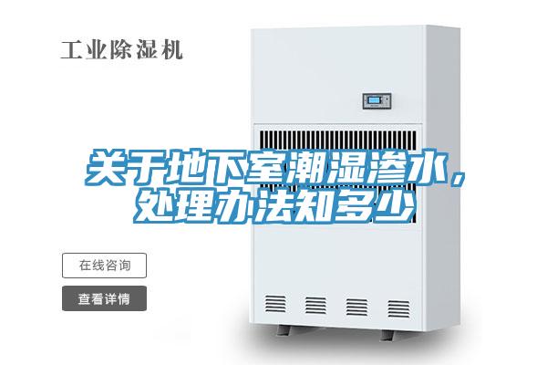 關于地下室潮濕滲水，處理辦法知多少
