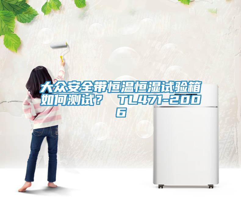 大眾安全帶恒溫恒濕試驗箱如何測試？ TL471-2006