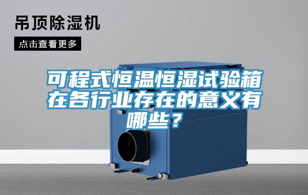 可程式恒溫恒濕試驗箱在各行業(yè)存在的意義有哪些？