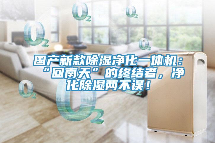 國產新款除濕凈化一體機：“回南天”的終結者，凈化除濕兩不誤！