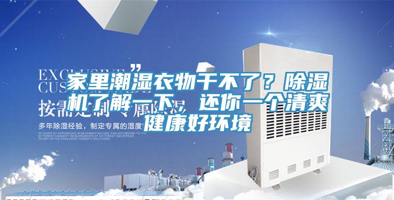 家里潮濕衣物干不了？除濕機(jī)了解一下，還你一個(gè)清爽健康好環(huán)境