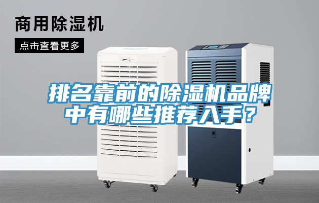 排名靠前的除濕機品牌中有哪些推薦入手？