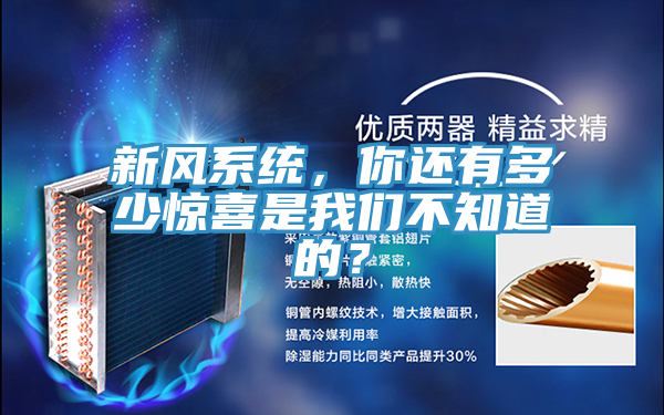 新風(fēng)系統(tǒng)，你還有多少驚喜是我們不知道的？