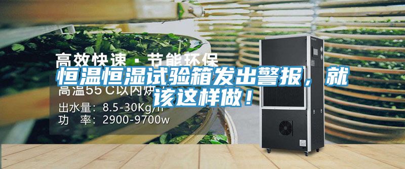 恒溫恒濕試驗(yàn)箱發(fā)出警報(bào)，就該這樣做！