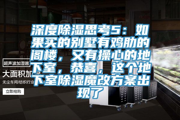 深度除濕思考5：如果買的別墅有雞肋的閣樓，又有操心的地下室，恭喜，這個(gè)地下室除濕魔改方案出現(xiàn)了