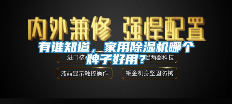 有誰知道，家用除濕機哪個牌子好用？