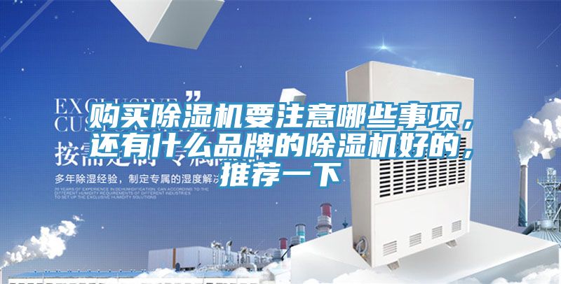 購買除濕機要注意哪些事項，還有什么品牌的除濕機好的，推薦一下