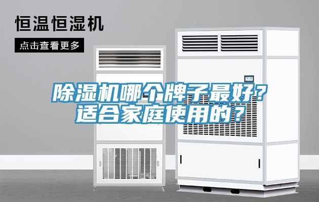 除濕機哪個牌子最好？適合家庭使用的？