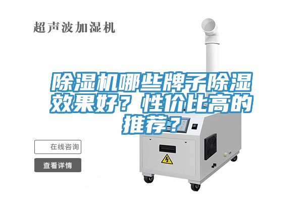 除濕機哪些牌子除濕效果好？性價比高的推薦？