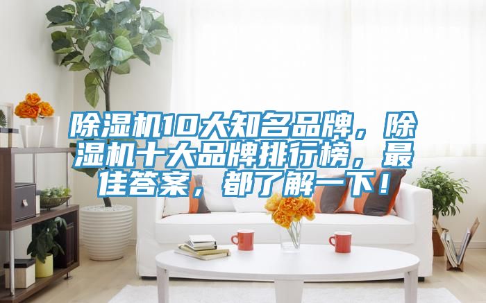 除濕機(jī)10大知名品牌，除濕機(jī)十大品牌排行榜，最佳答案，都了解一下！