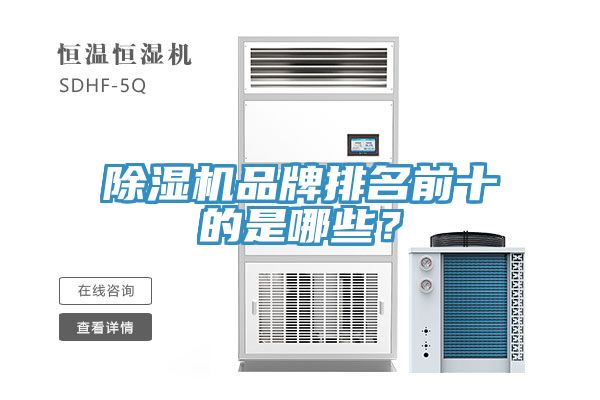 除濕機品牌排名前十的是哪些？